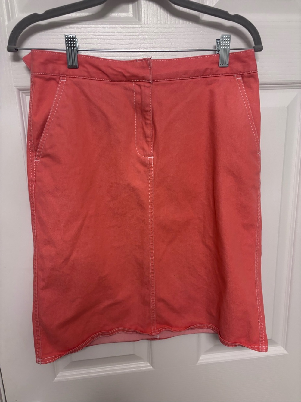 Lands' End Coral Pencil Skirt